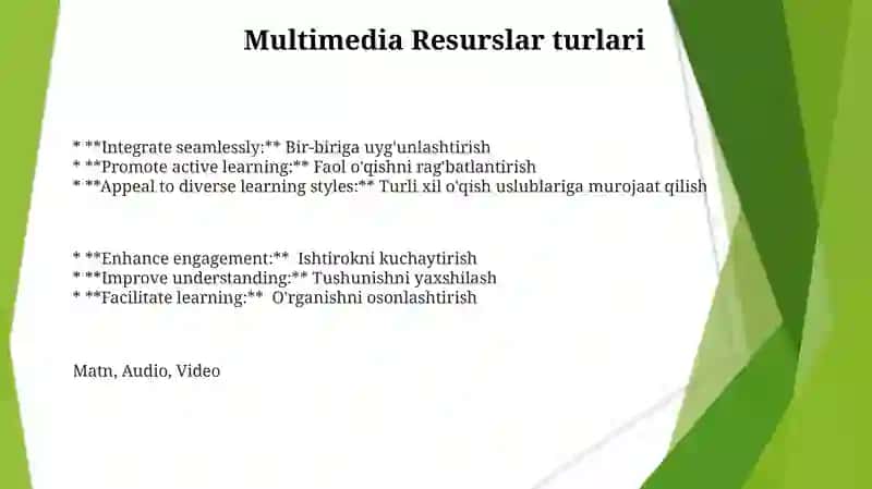 Multimediali vositalardan foydalanish 3