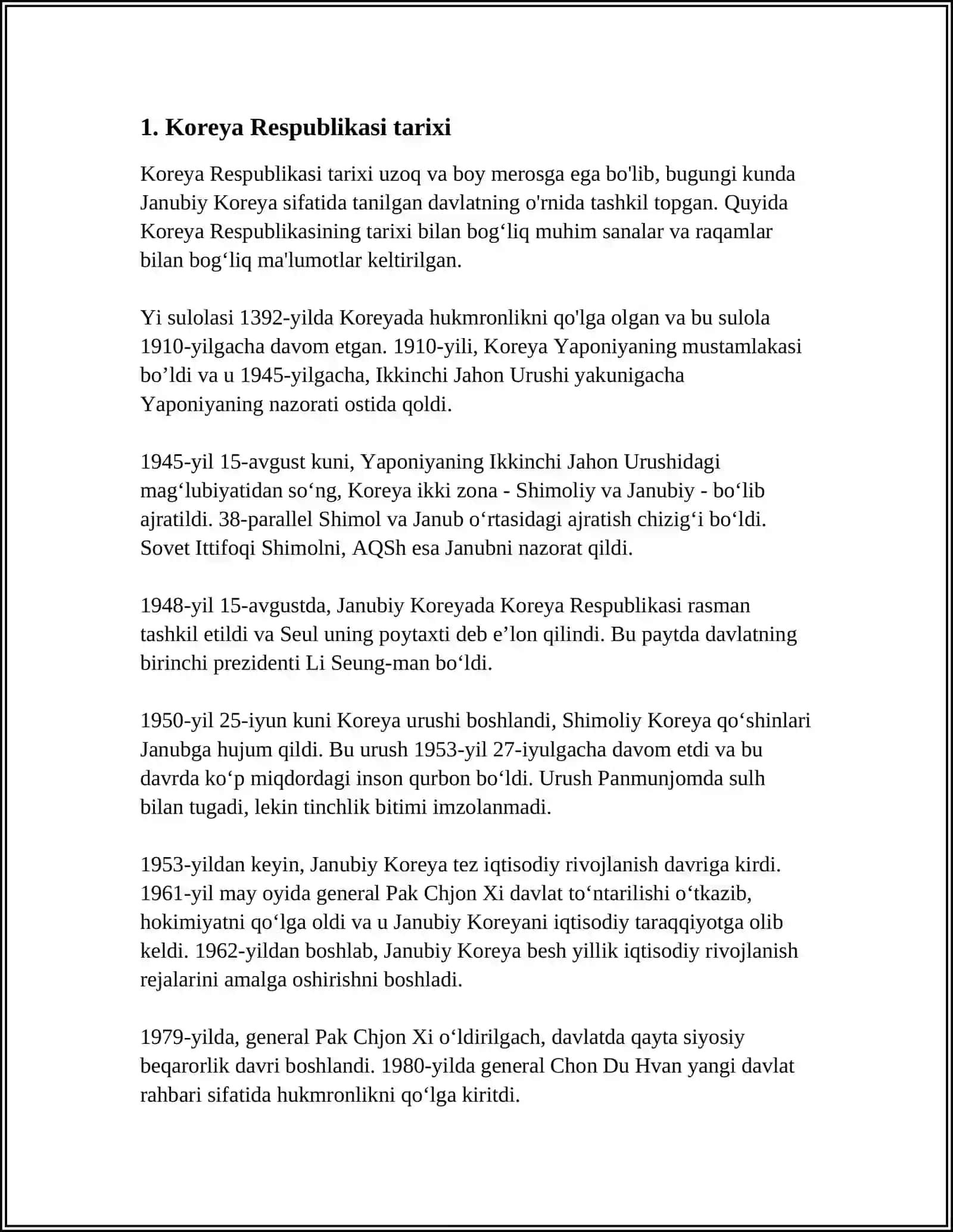 KOREYA RESPUBLIKASI 3