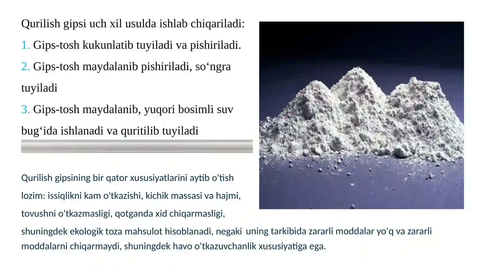 Gips ishlab chiqaruvchi korxonalarning atrof-muhitga  zararini kamaytirish. 3