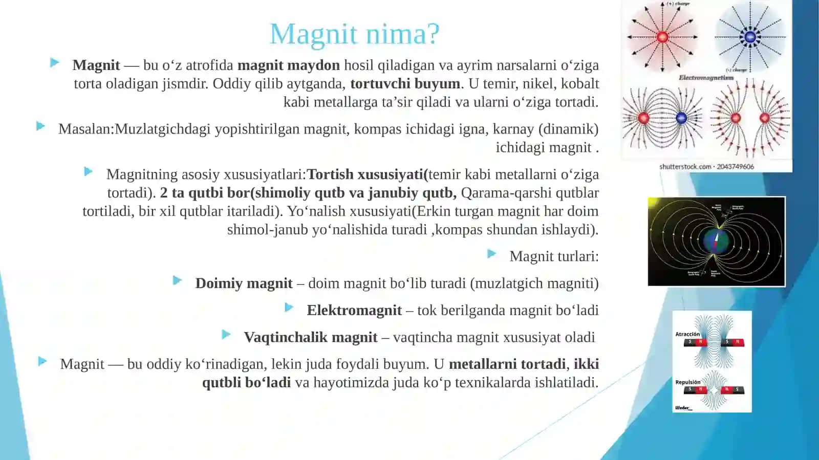 Moddalarning magnit xususiyatlari 3