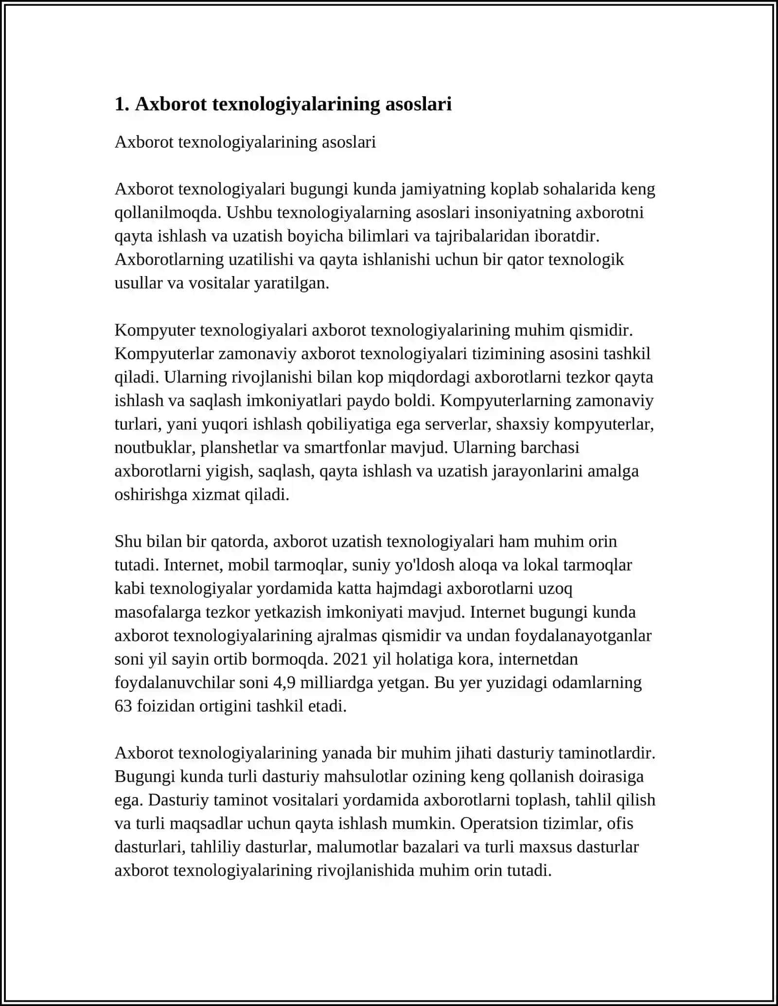 AXBOROT TEXNOLOGIYALARI 3