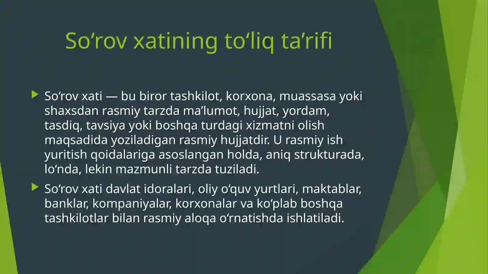 SO‘ROV XATI 3