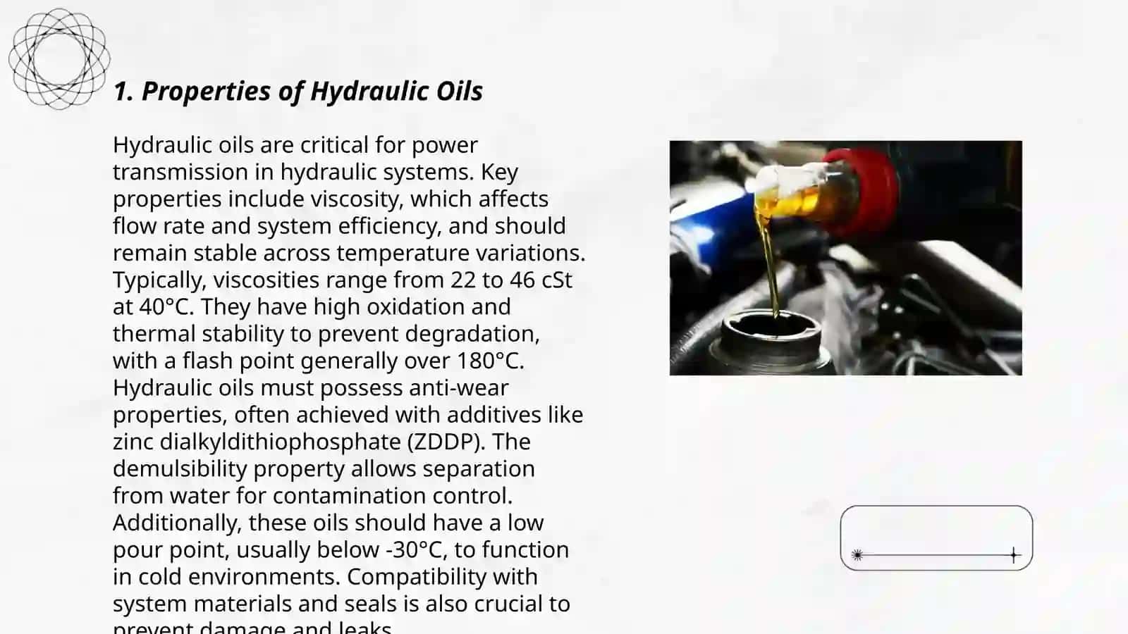 Special liquids. Hydraulic oils 3