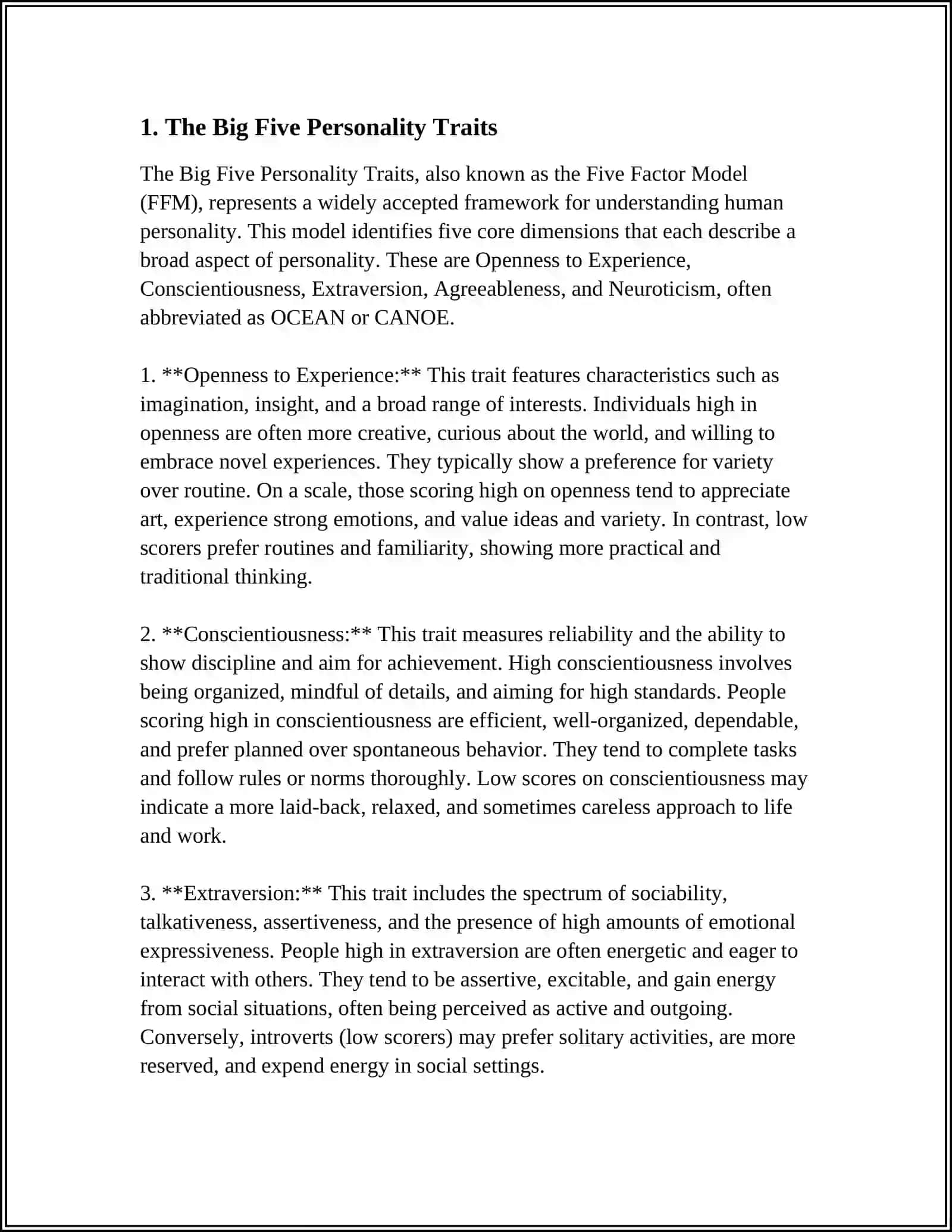 The Big Five Personality Traits 3