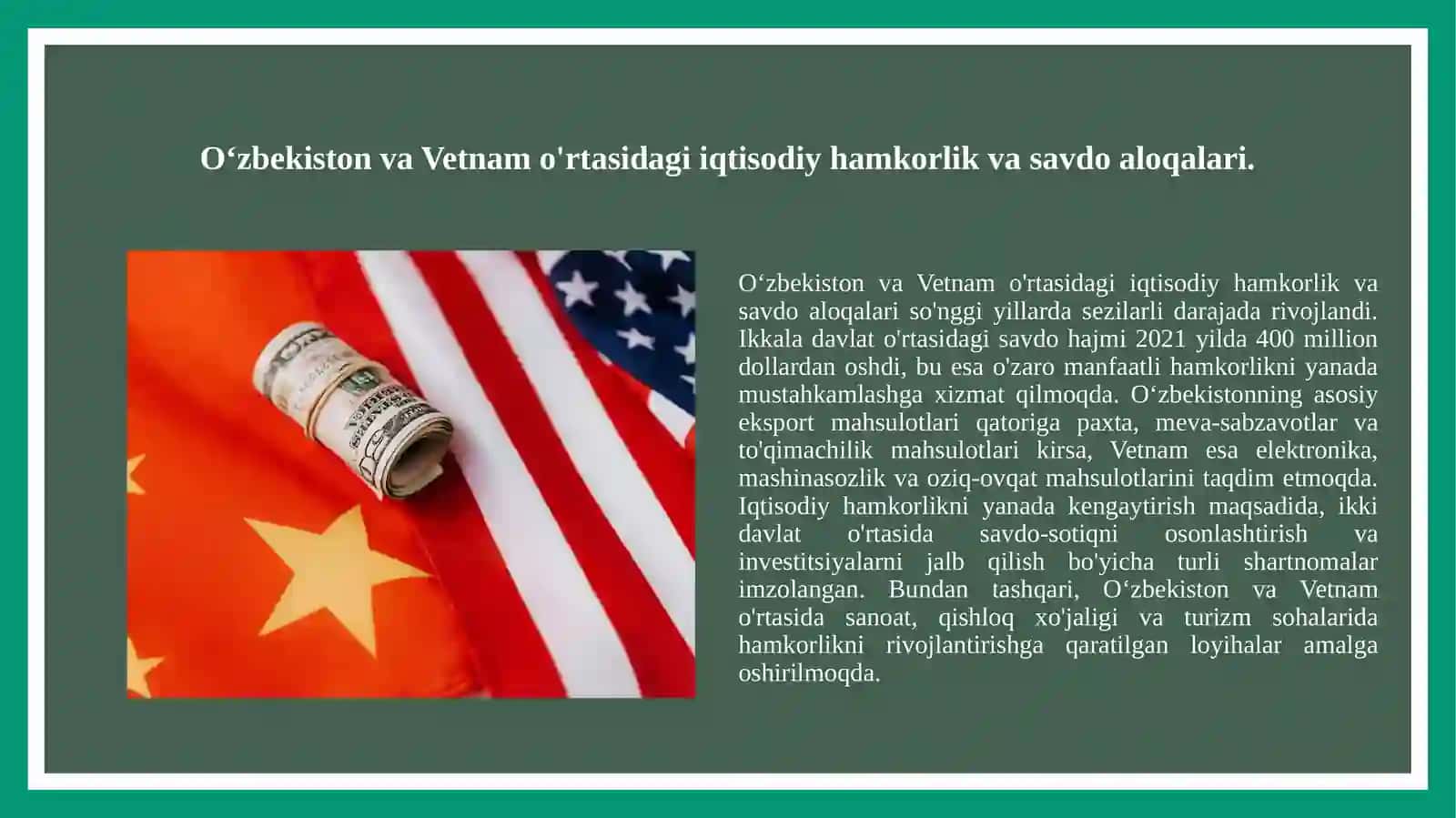 Oʻzbekiston va Vetnam 3