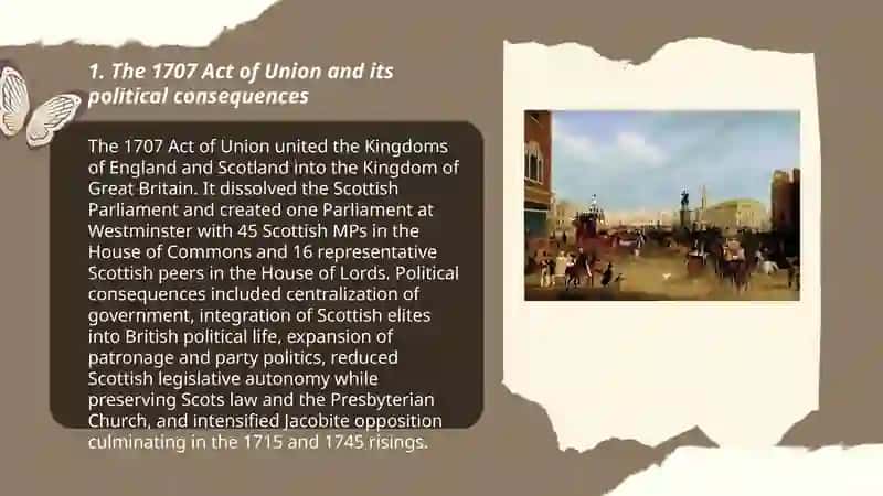 The 1707 Act of Union and its political consequences 3