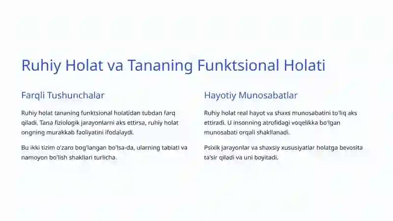 Psixik Holatlar Tushunchasi 3