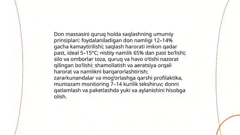 Don massasini quruq holda saqlash texnologiyasi 3