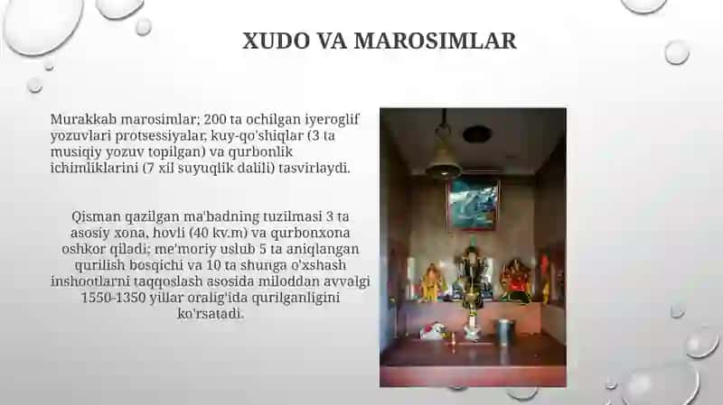 Xudo va Marosimlar 3