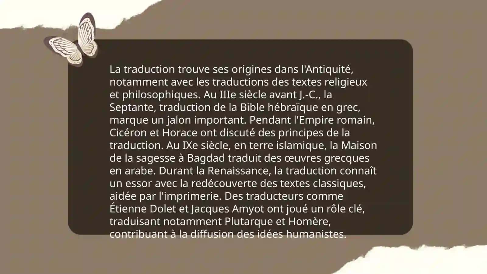 Thème 1. L'histoire du développement de la théorie et pratique de traduction 3