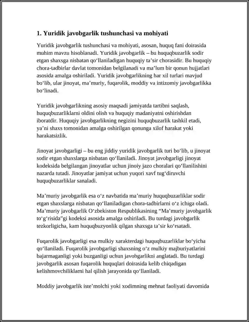 YURIDIK JAVOBGARLIK VA ULARNING TURLARI 3