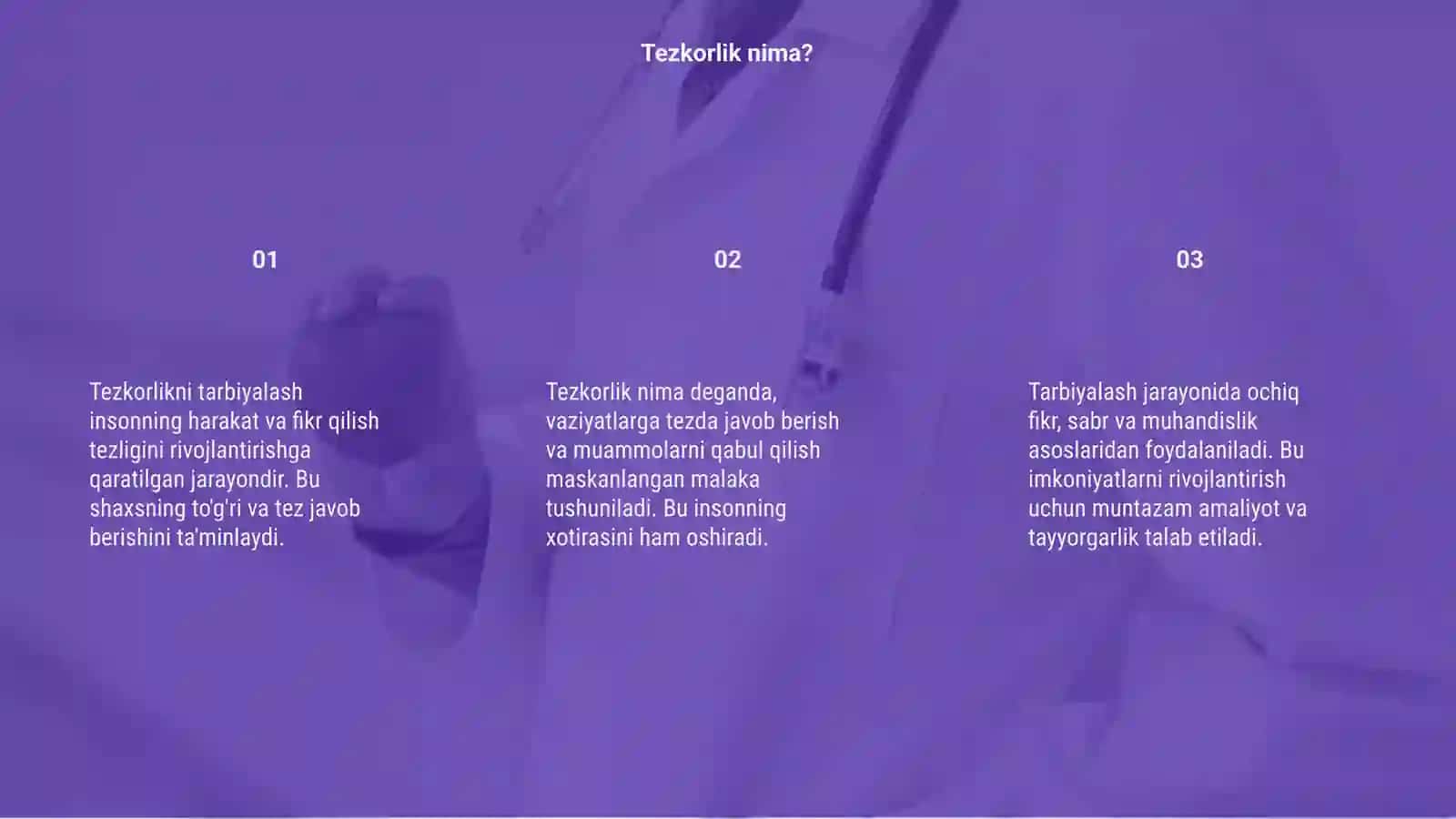 Tezkorlikni tarbiyalash 3