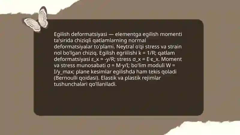 Egilish deformatsiyasi 3
