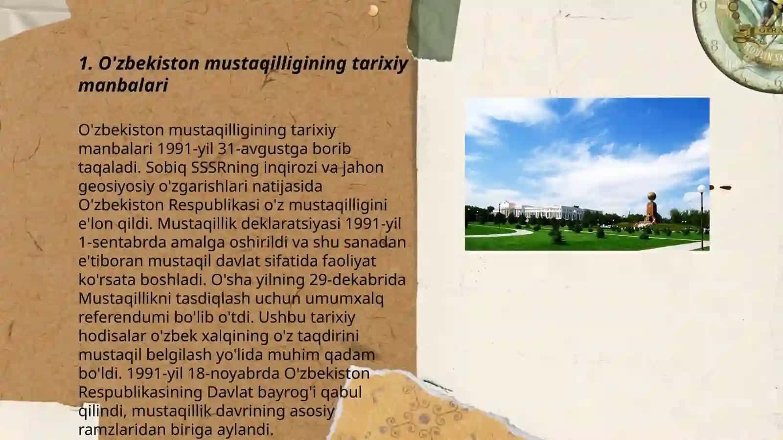 O'zbekistonda Mustaqillik g'oyalarining tarixiy asoslari 3