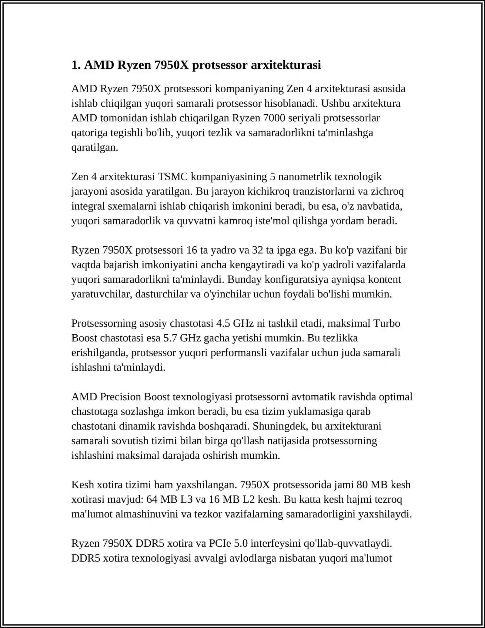 AMD 7000 SERIES RYZEN 97950X PROTSESSOR XUSUSIYATLARI 3