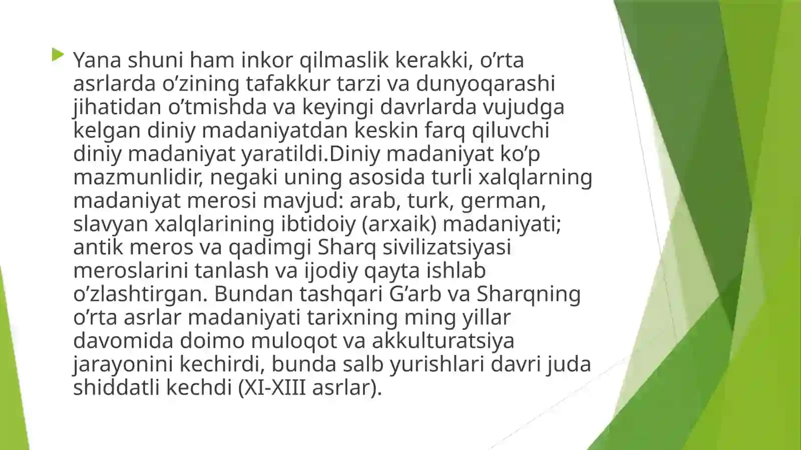 Diniy madaniy an’analarning jamiyat taraqqiyotiga ta’siri 3