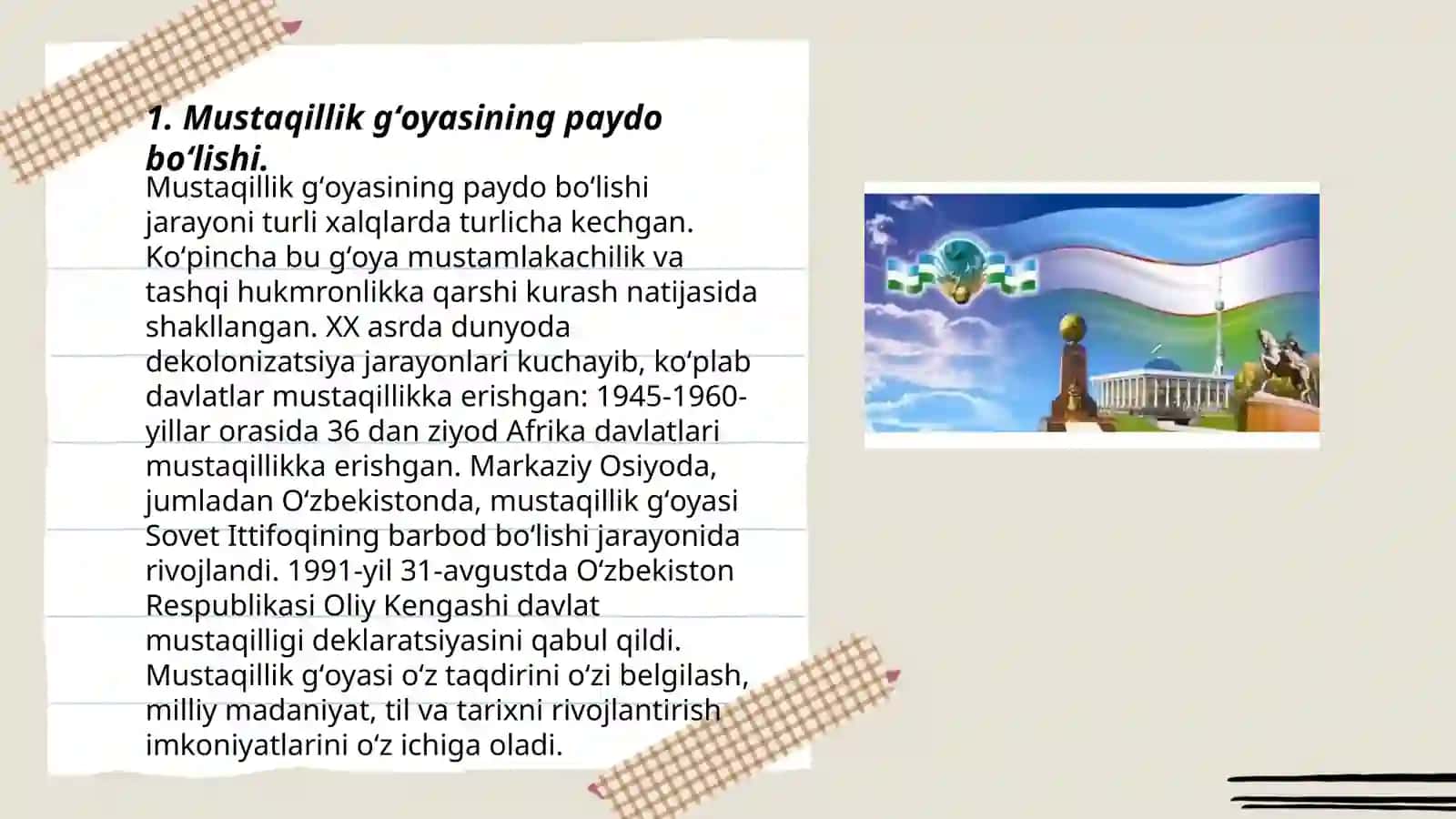 Oʻzbekistonda mustaqillik gʻoyalarining tarixiy asoslari 3