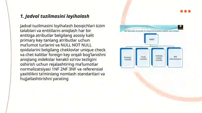 Jadval tuzilmasini loyihalash 3