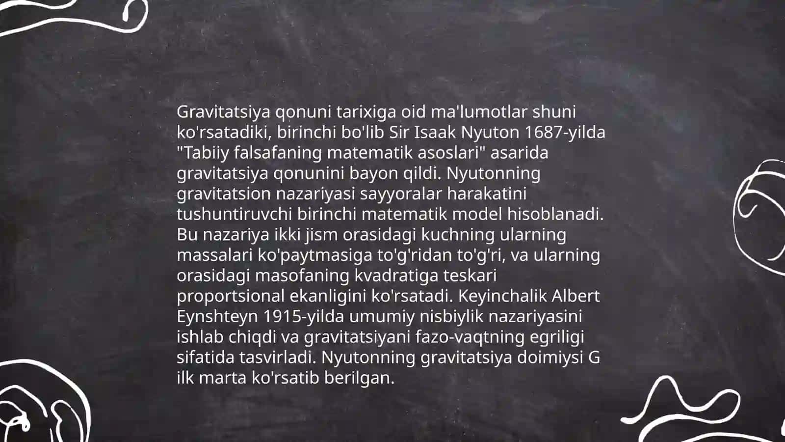 Gravitatsiya qonuni tarixi 3