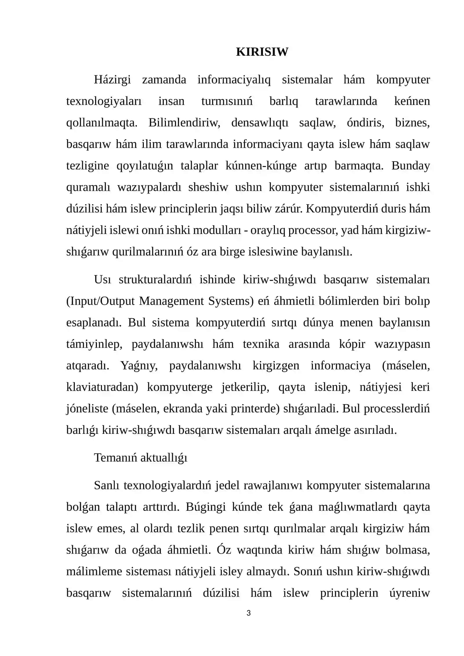 Kiritish-chiqarishni boshqarish tizimlari 3