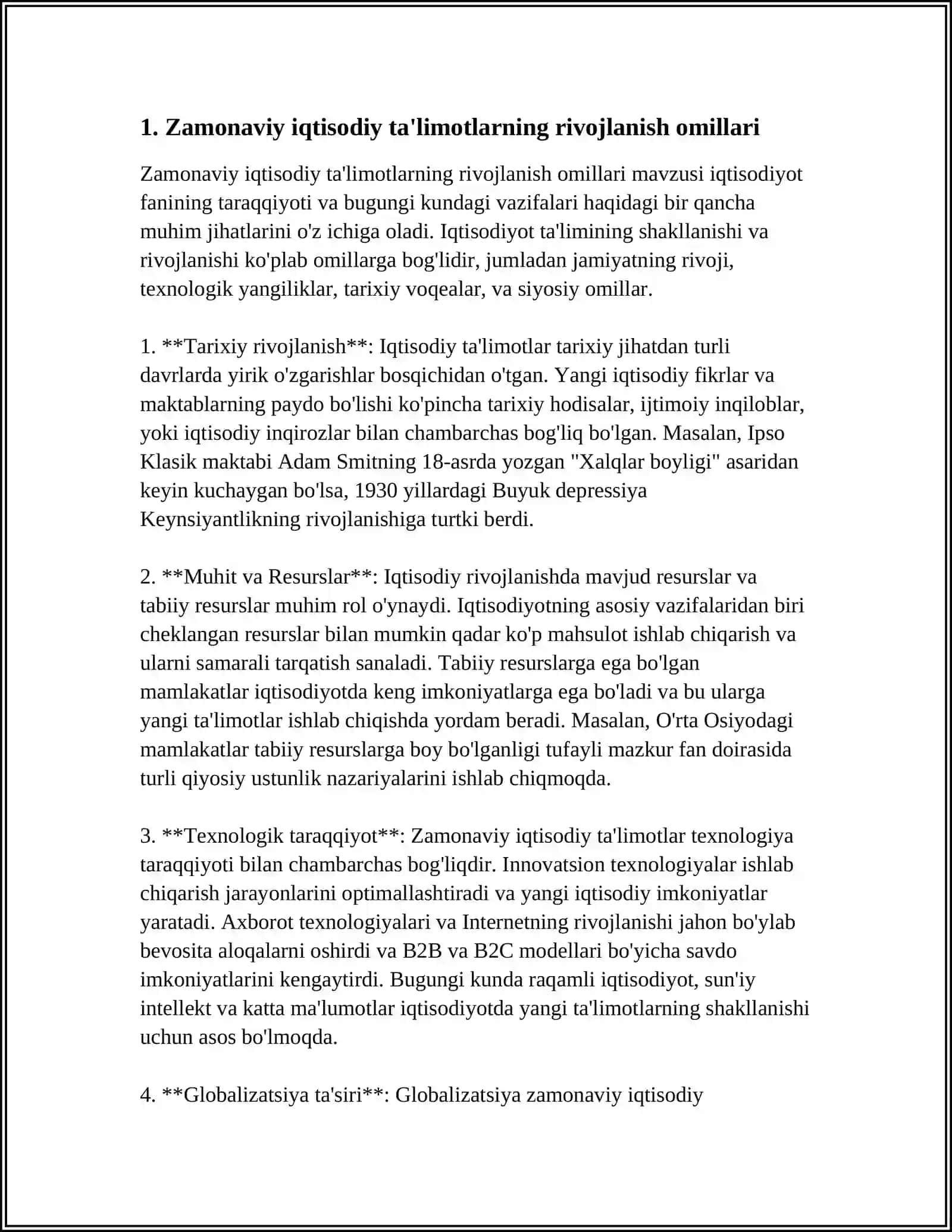 HOZIRGI ZAMON IQTISODIY TA'LIMOTLAR EVOLUTSIYASI 3