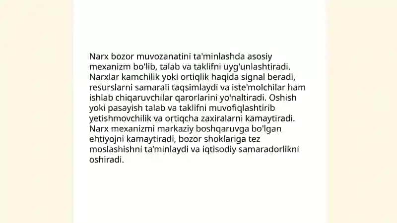 Bozorni boshqarishda narxning ahamiyati 3