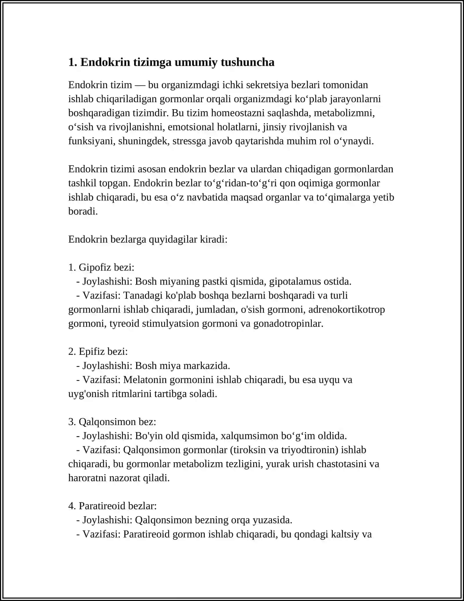 ENDOKRIN TIZIMI HAQIDA TUSHUNCHA 3