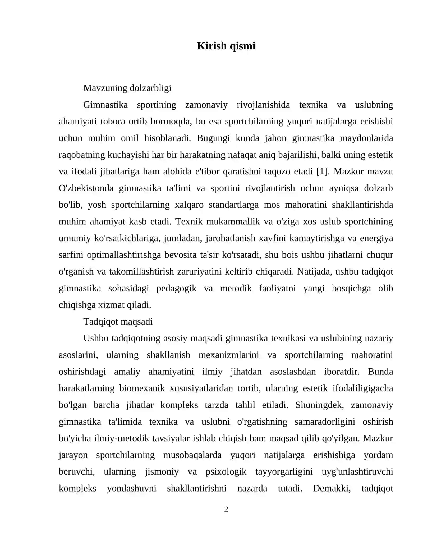 Gimnastika texnika va uslubning ahamyati 3