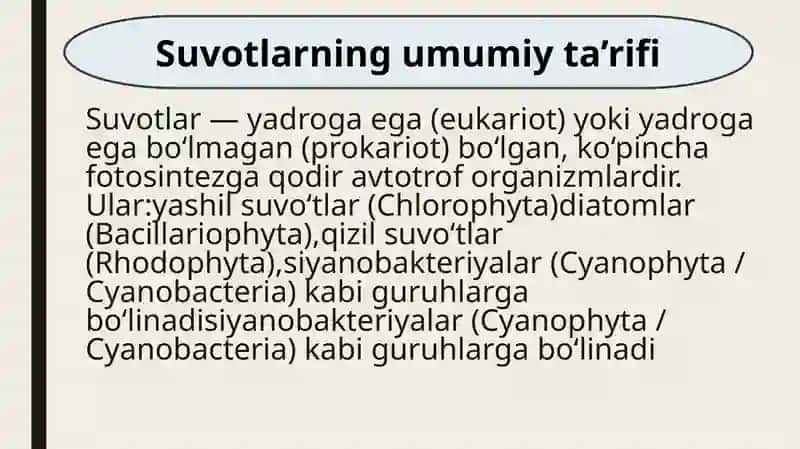 Suvotlar biomassasidagi pigmentni aniqlash 3