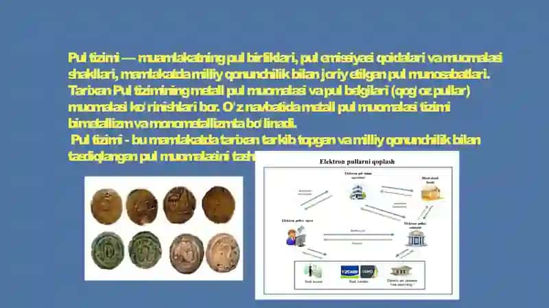 Pul tizimi:mazmuni,turlari va elementlari 3