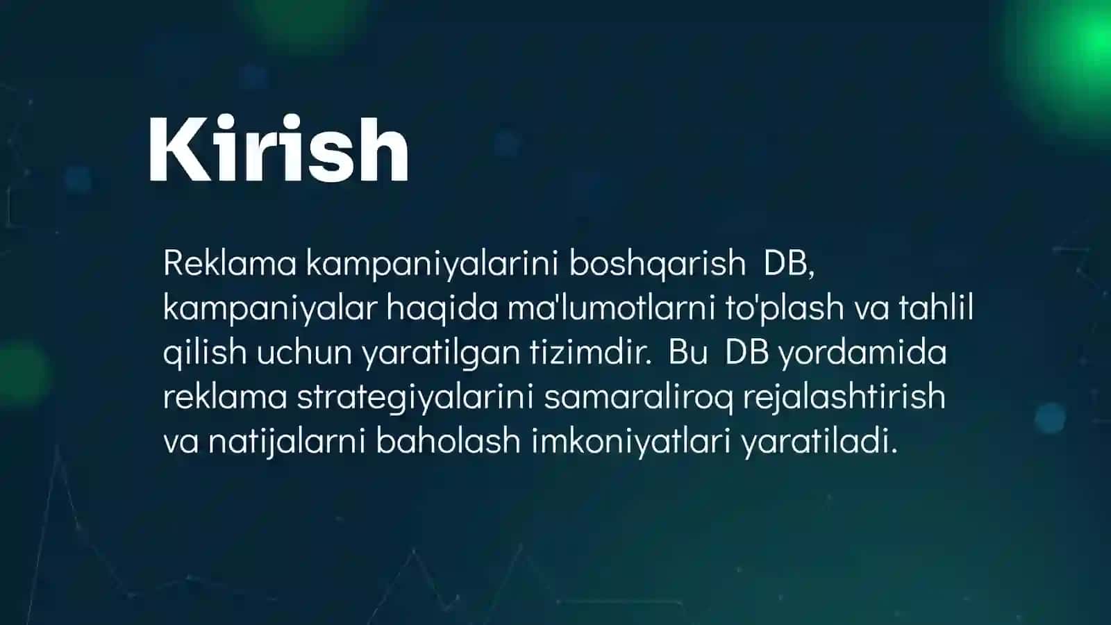 Reklama kampaniyalarini boshqarish DB 3