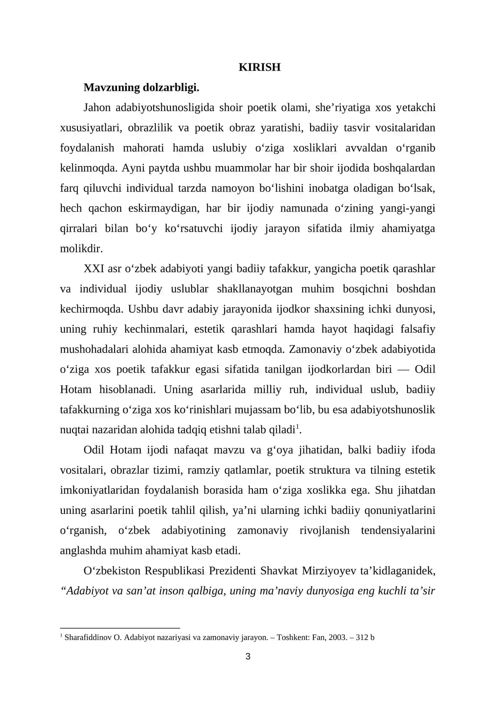 ODIL HOTAM ASARLARI POETIKASI 3