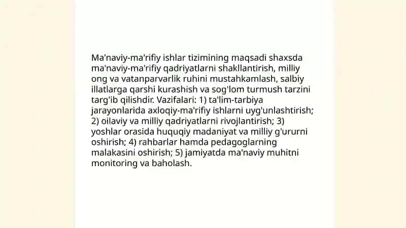 Ma’naviy-ma’rifiy ishlar tizimi 3