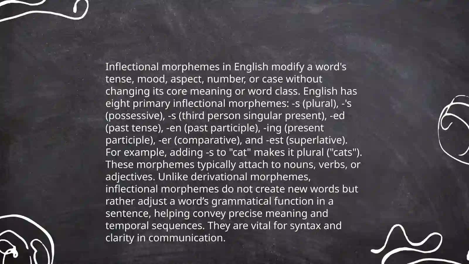 Inflectional Morphemes in English 3