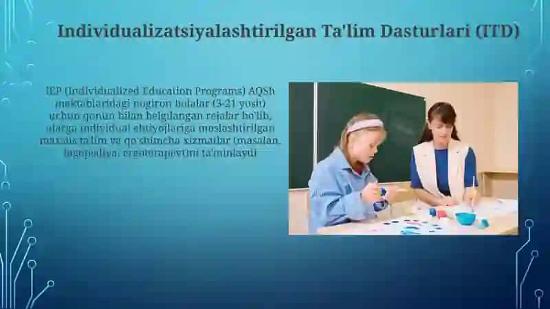 Individualizatsiyalashtirilgan Ta'lim Dasturlari (ITD) 3