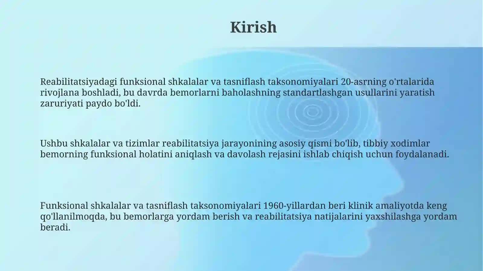 Reabilitatsiyada functional shkalalar va klassifikatsiyatasnifi 3