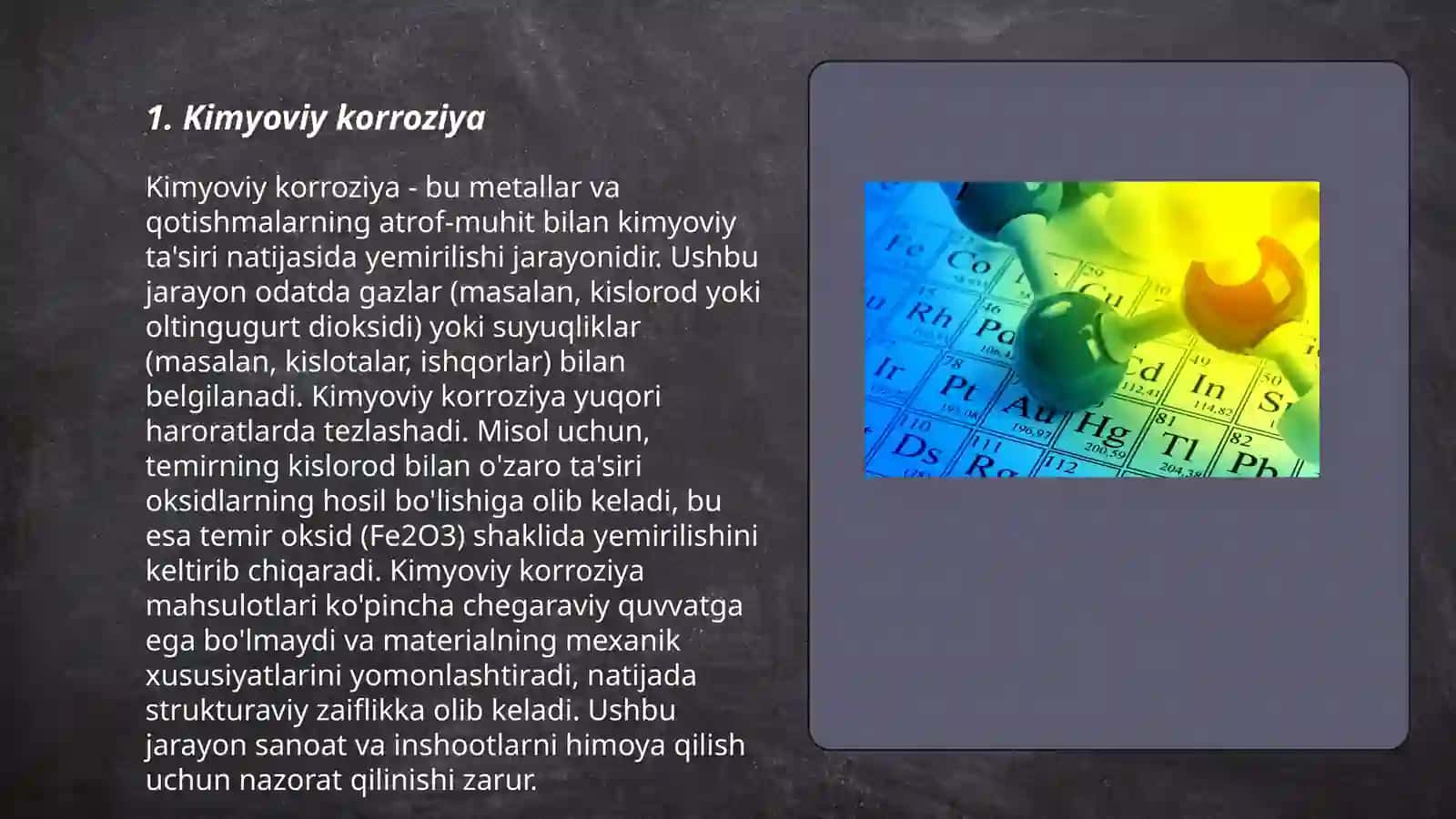 Kimyoviy korroziya 3