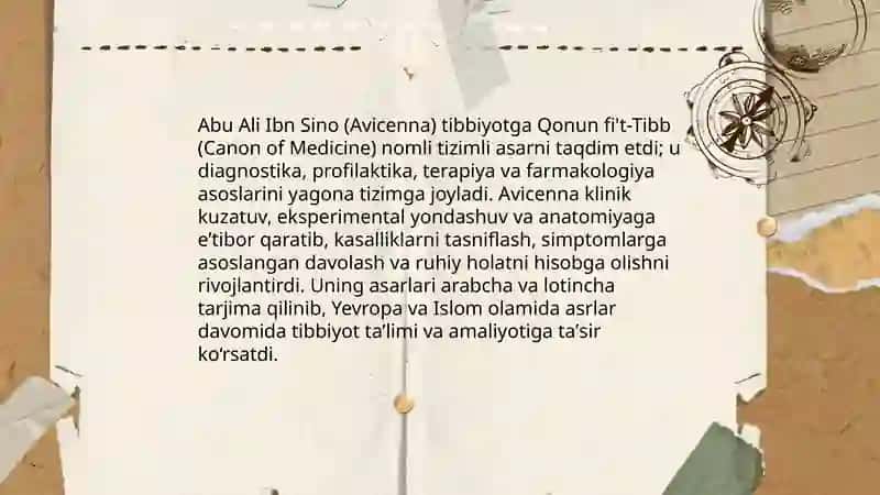 Avicenna va Tibbiyot 3