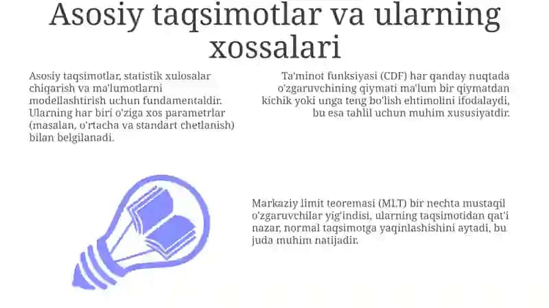 Asosiy taqsimotlar va ularning xossalari 3