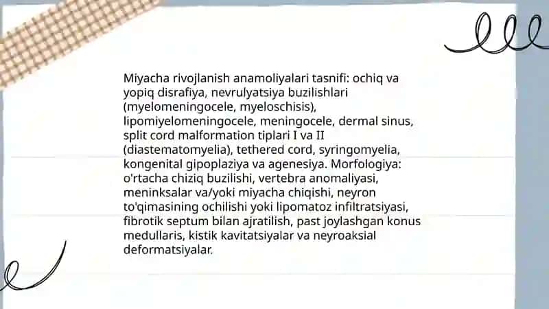 Miyacha rivojlanish anamoliyasi 3