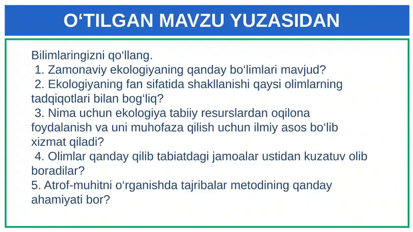 Biogeotsenoz va Ekosistemalar 3