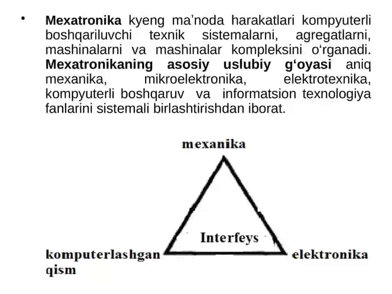 Mexatron Modullarni Boshqarish. Mikrokontrollerlar 3