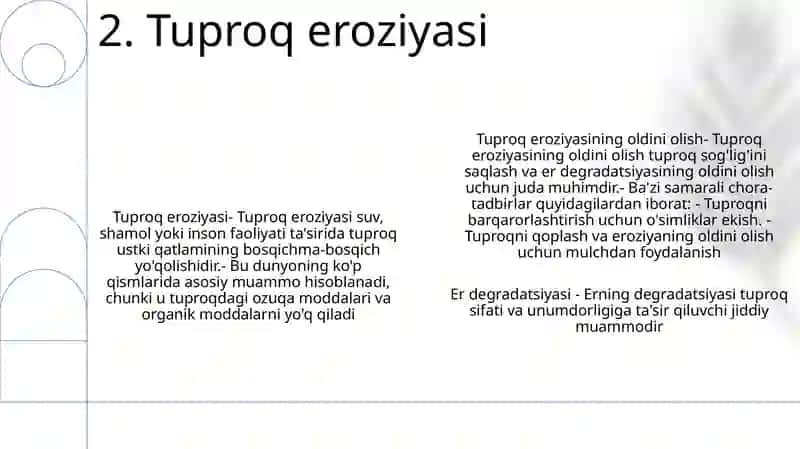 Dunyo Tuproqlaridan Foydalanishdagi Muammolar 3