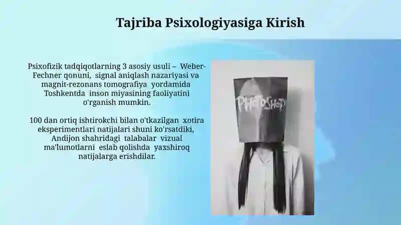 Tajriba Psixologiyasi 3