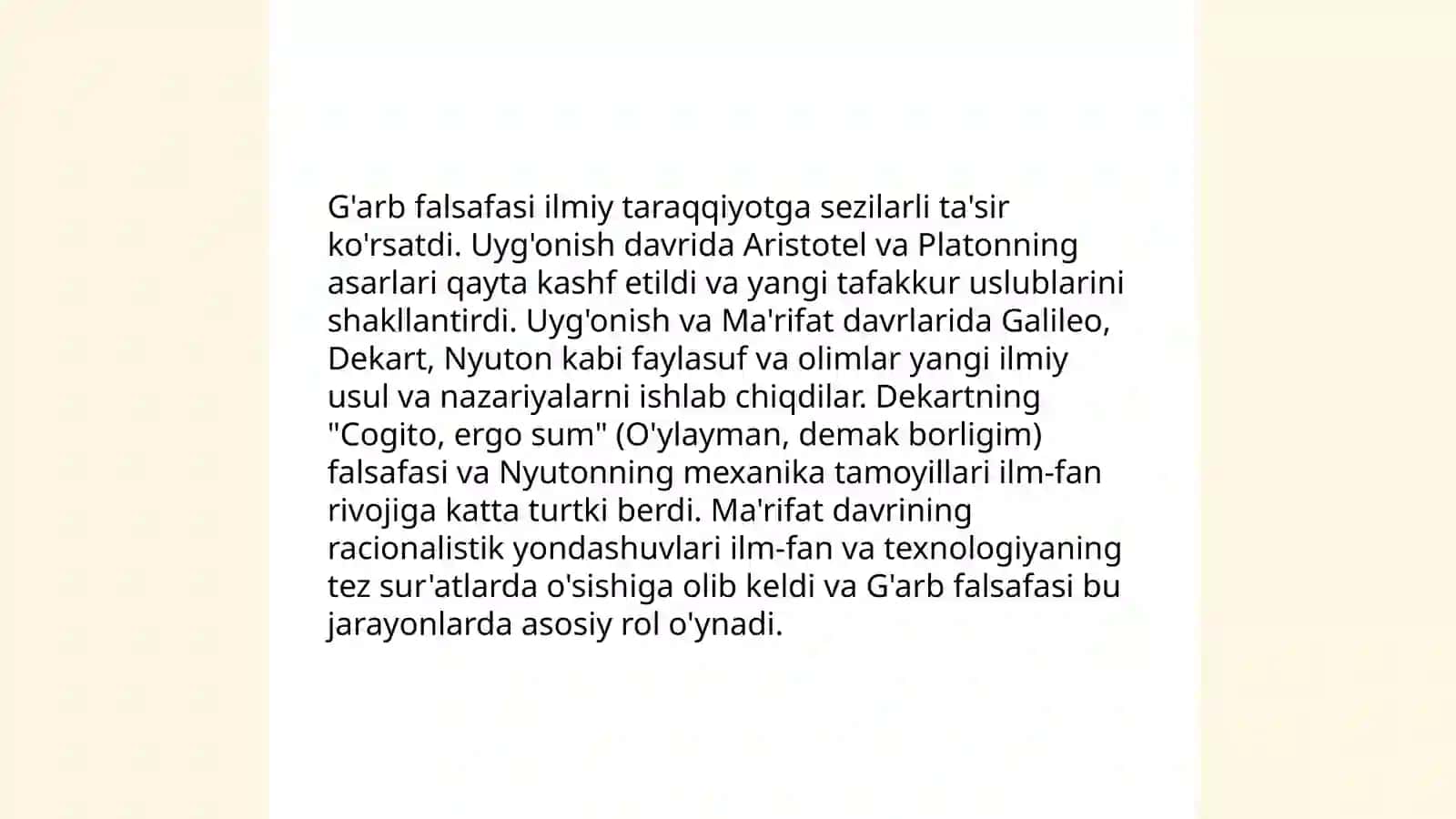 G‘arb falsafasining ilmiy va ijtimoiy hayotga taʼsiri 3