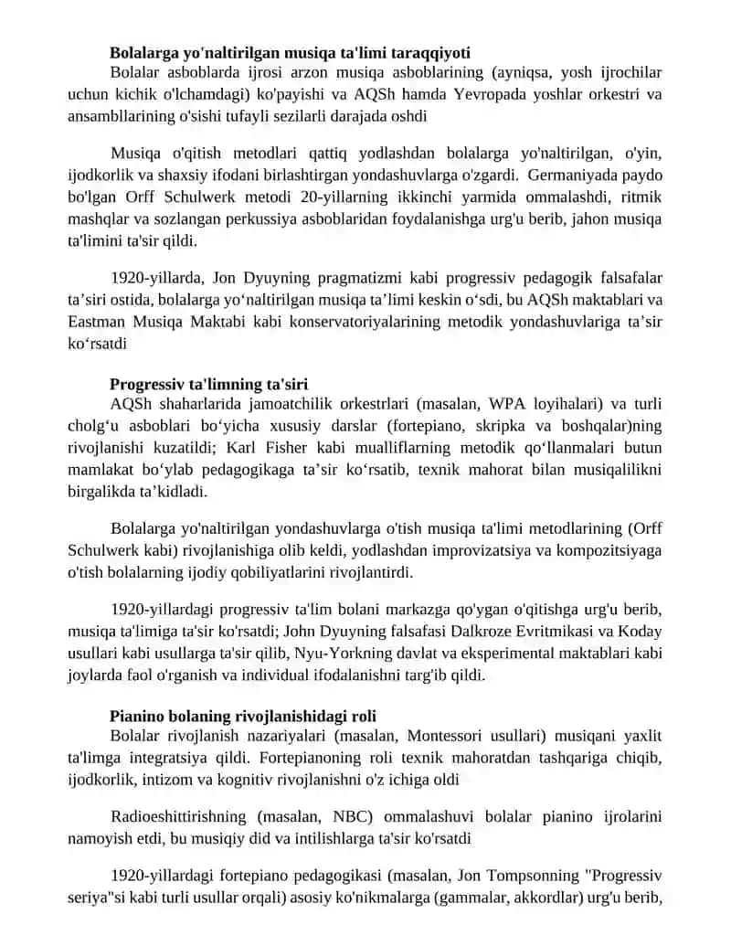 1920-yillardagi bolalar cholg'ularida musiqa ta'limi 3