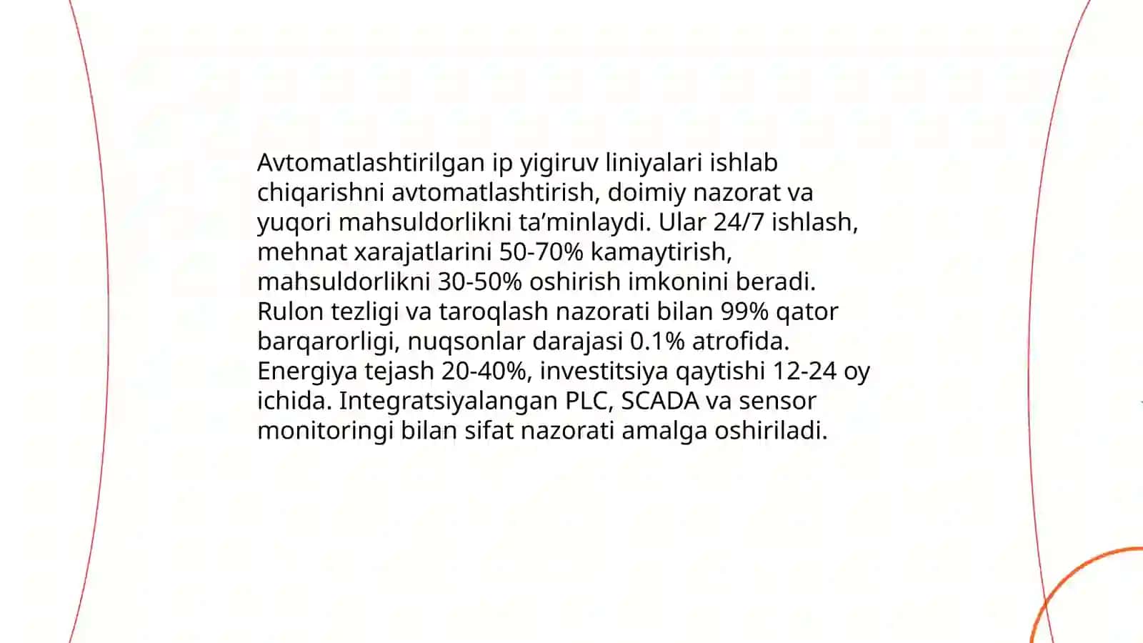 Avtomatlashtirilgan ip yigiruv liniyalari 3