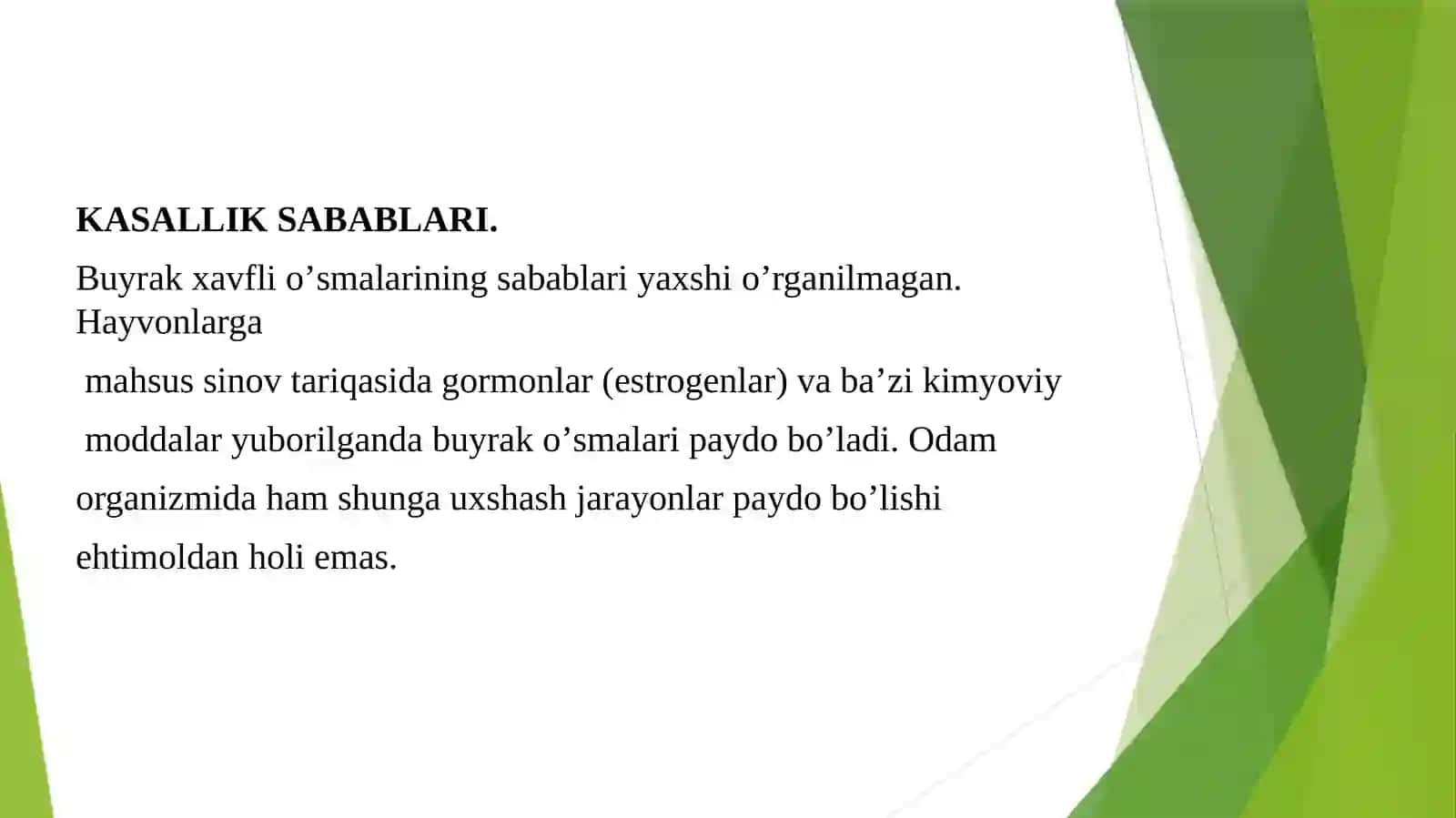 BUYRAK, PROSTATA BEZI VA SIYDIK QOPI SARATONI 3