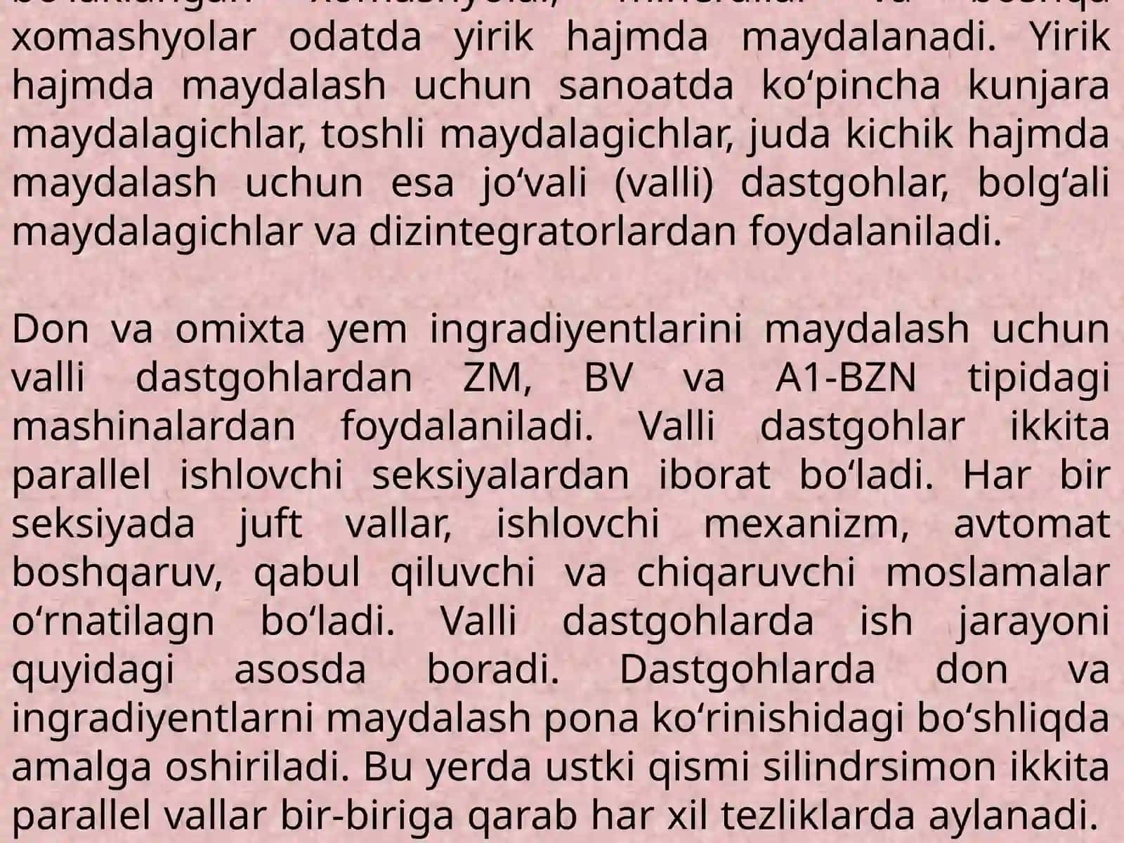 Maydalashning nazariy asoslari 3
