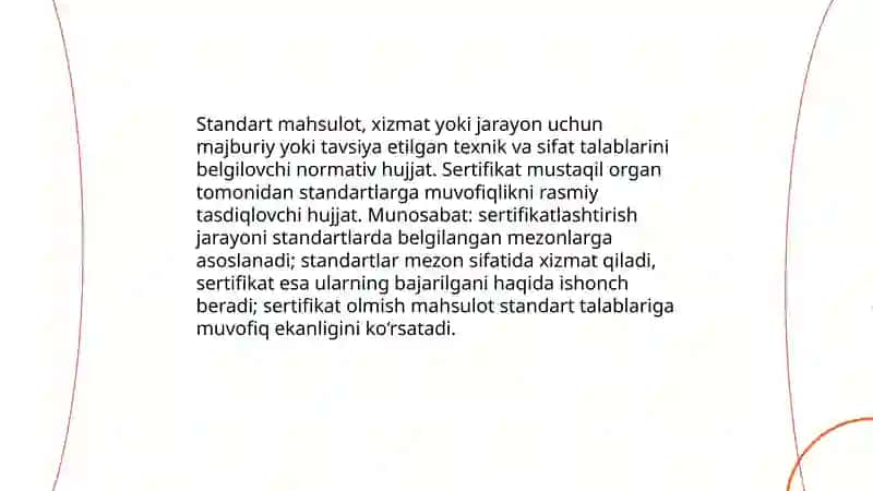 Standart va sertifikat atamalari 3